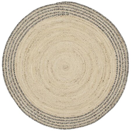 Safavieh Cape Cod Hand Woven Round Area Rug Ivory & Steel Grey - 5 x 5 ft. CAP204C-5R